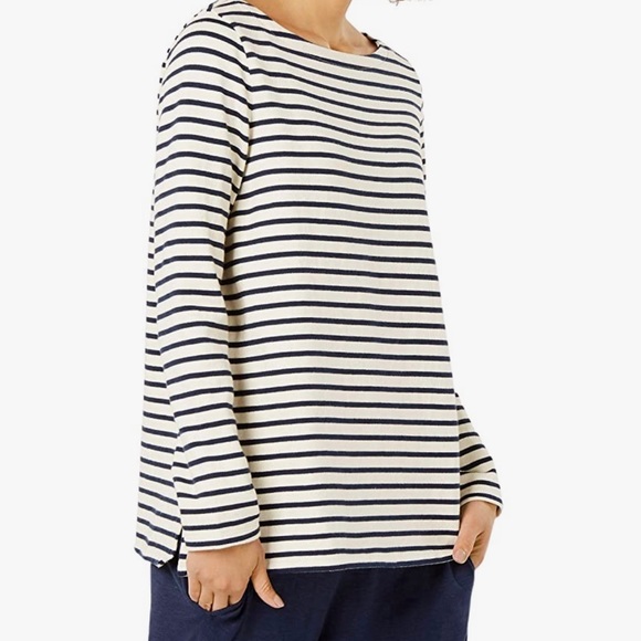 Eileen Fisher Tops - Eileen Fisher Women’s organic striped boat-neck top